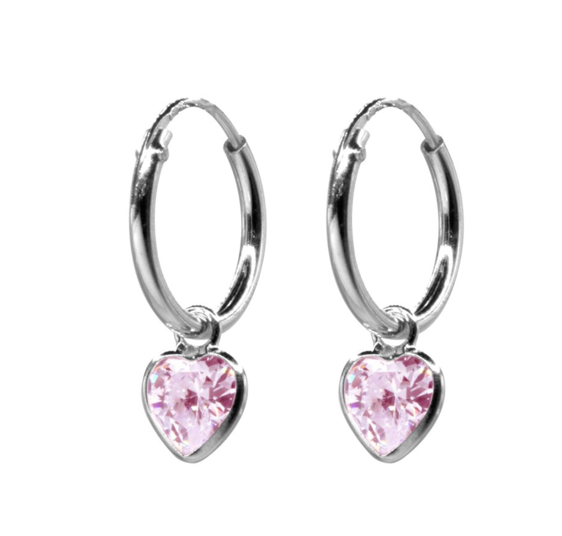 Argollas circón corazón
