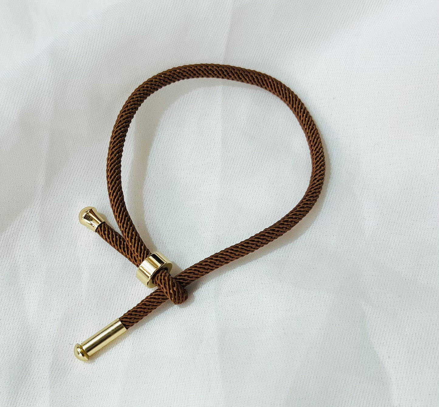 Pulsera cordón marrón