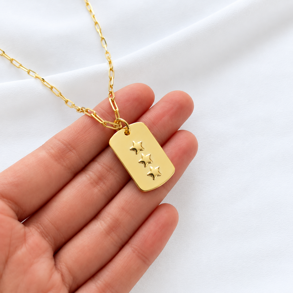 Collar placa triple