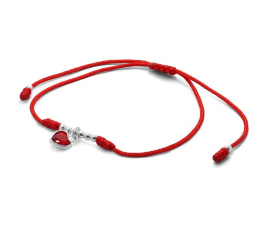 Pulsera roja corazón