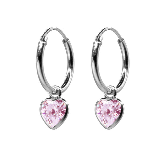 Argollas circón corazón