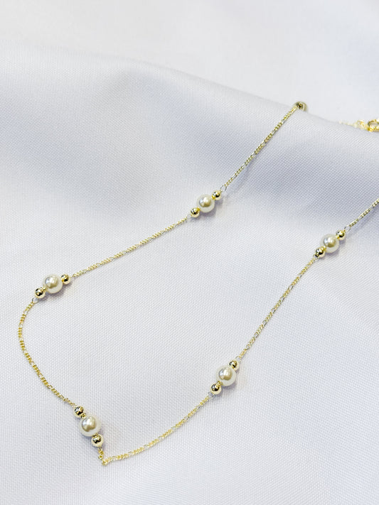 Collar perlas Gold