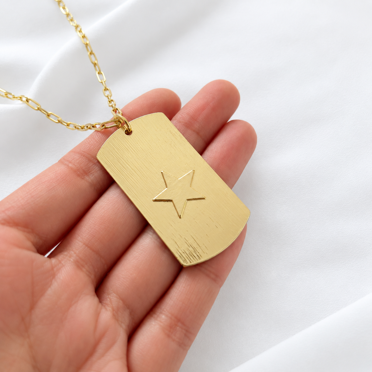 Collar placa estrella