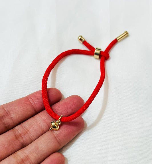 Pulsera cordón corazón