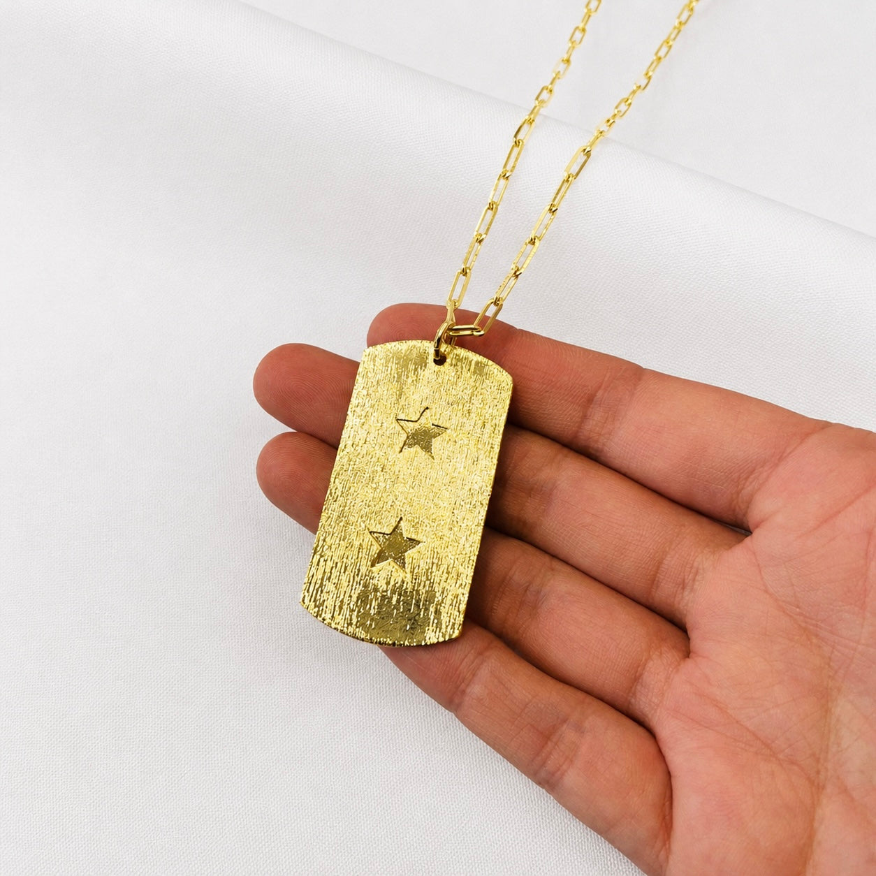 Collar placa estrella