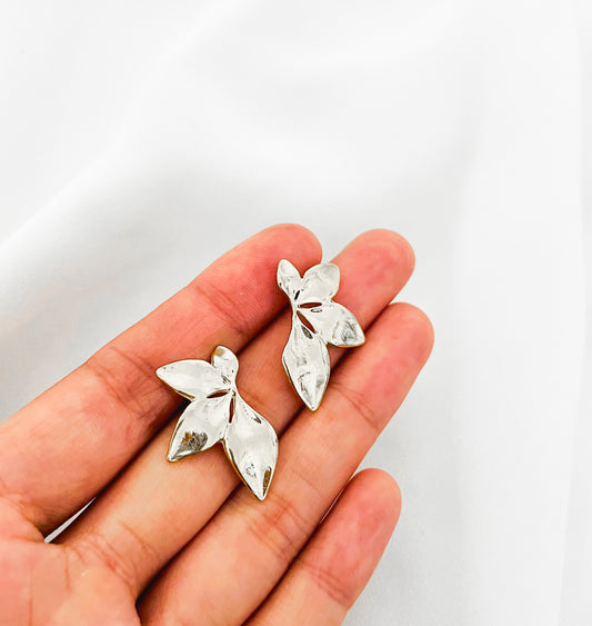 Aros pétalo silver