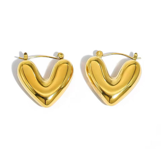 Aros Corazón Gold