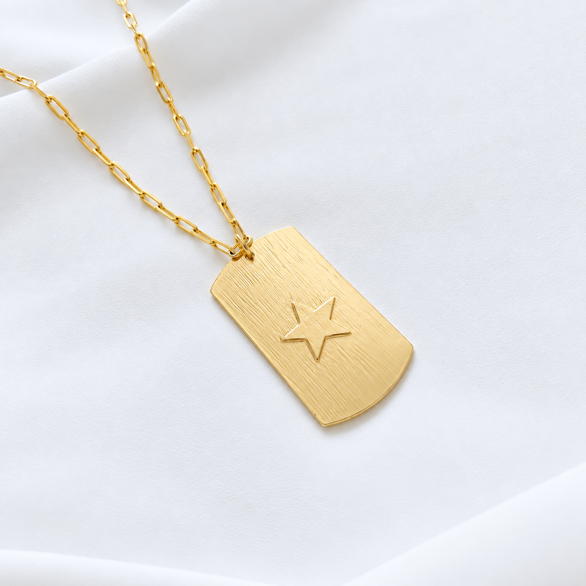 Collar placa estrella
