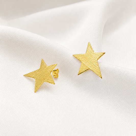 Aros estrella gold