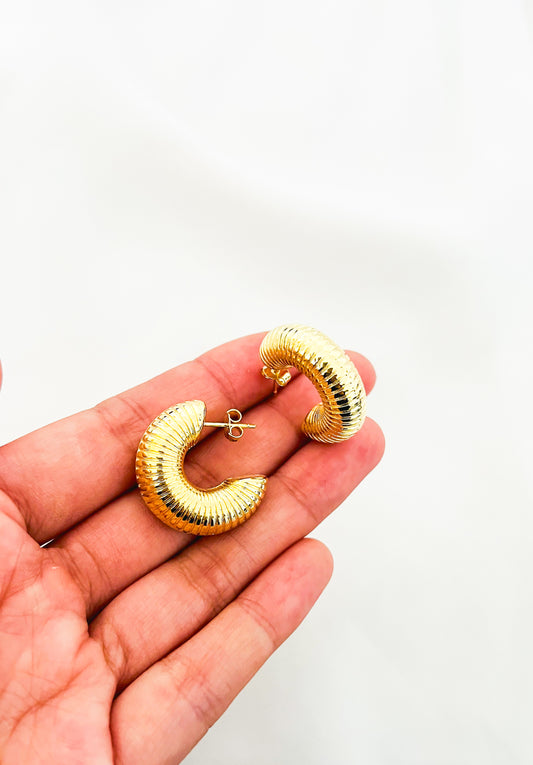 Argollas Chunky Gold