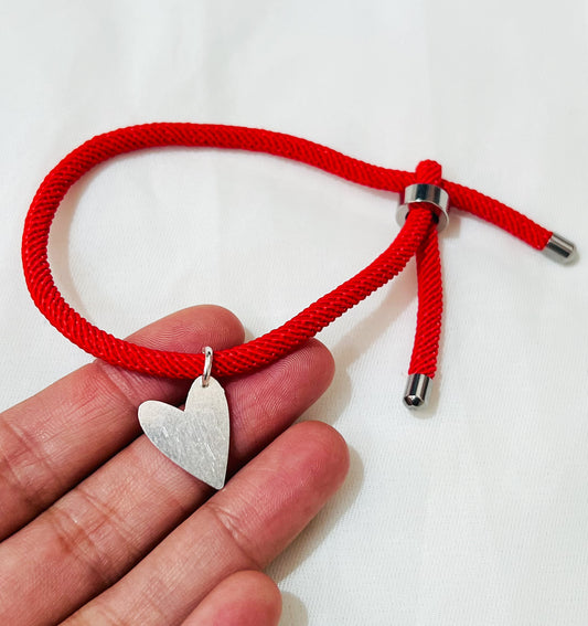 Pulsera cordón corazón