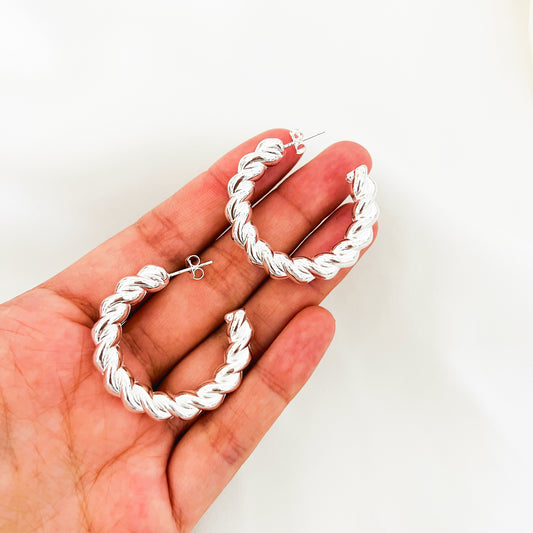 Argollas trenzada