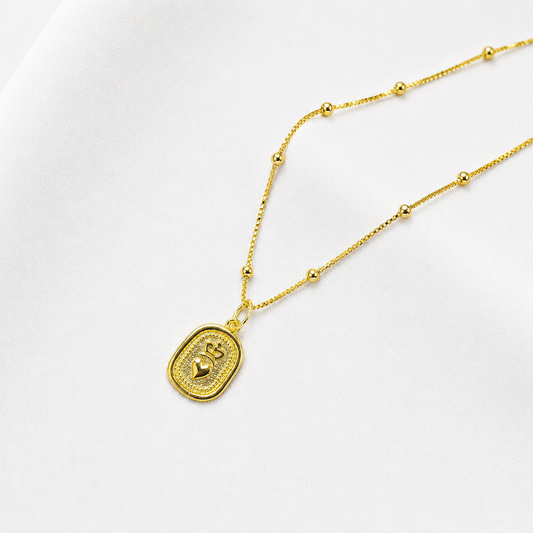 Collar corazón protector gold